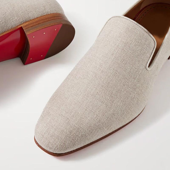Beige Linen Loafers - ARNO CONTI