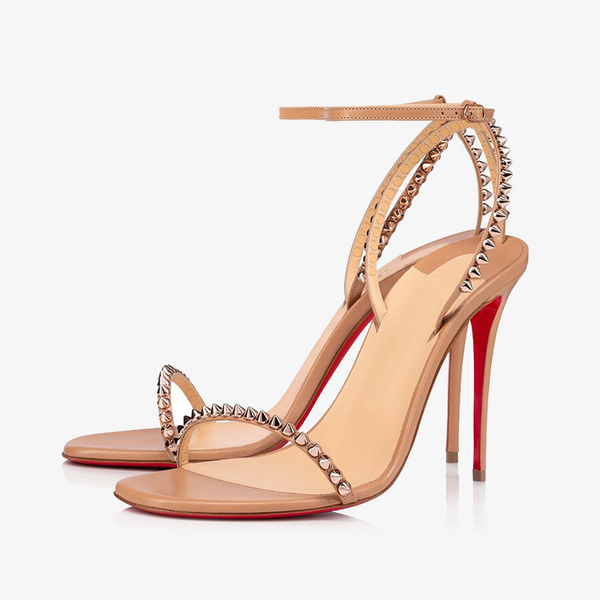 Bold Beige Leather Open-Toe Sandal