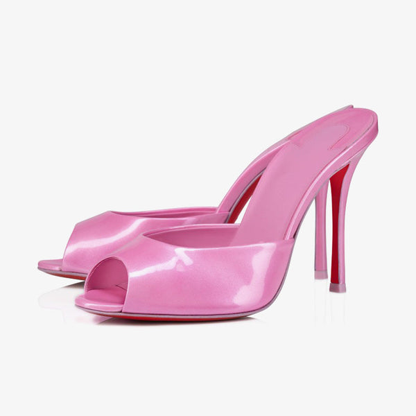 Feminine Pink Patent Leather Heels