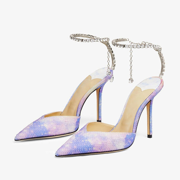 Unicorn Print Satin Pumps