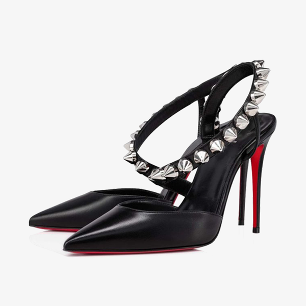 Black Nappa Leather Pump with Pointed Toe - ARNO CONTI