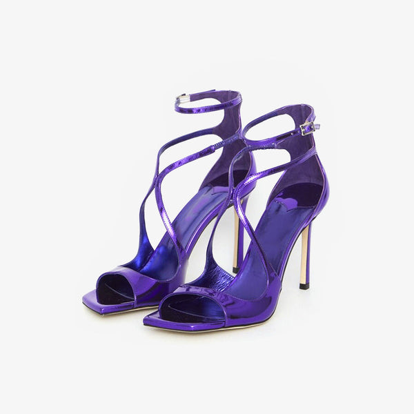 Purple High Heel Sandals