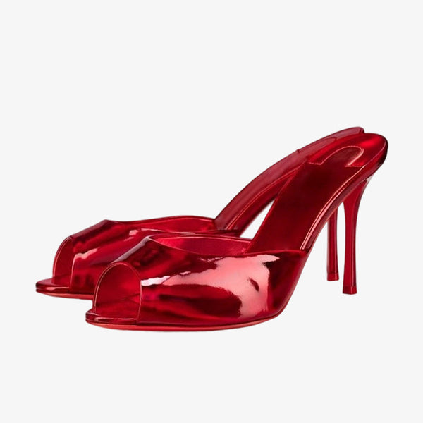 Patent Leather Stiletto Red Sandal
