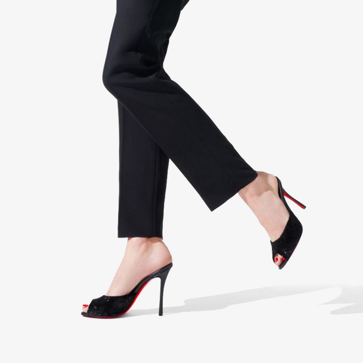 Elegant Black Velvet High Heels - ARNO CONTI