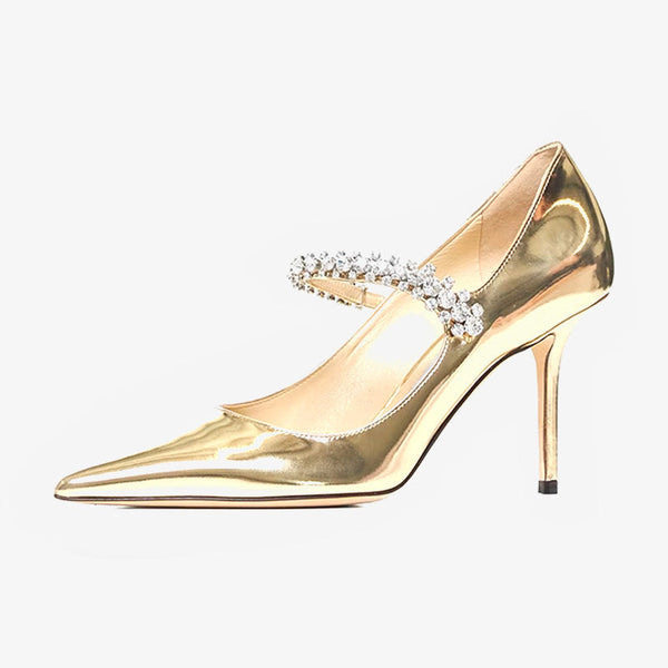 Yellow Patent Leather Heels