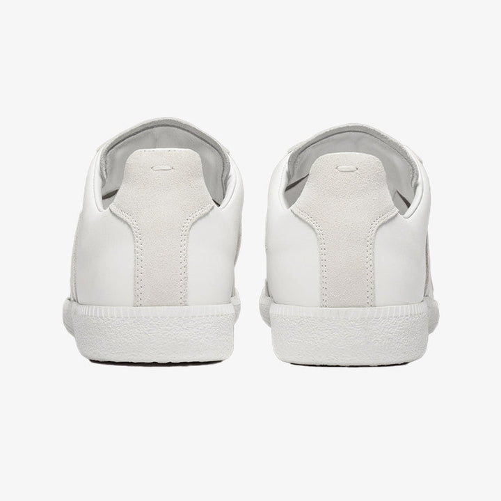 White Leather with Suede Sneakers - Arno Conti Shoe