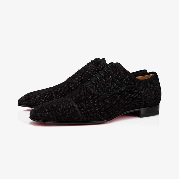 Black Closed-Lace Oxford Shoe