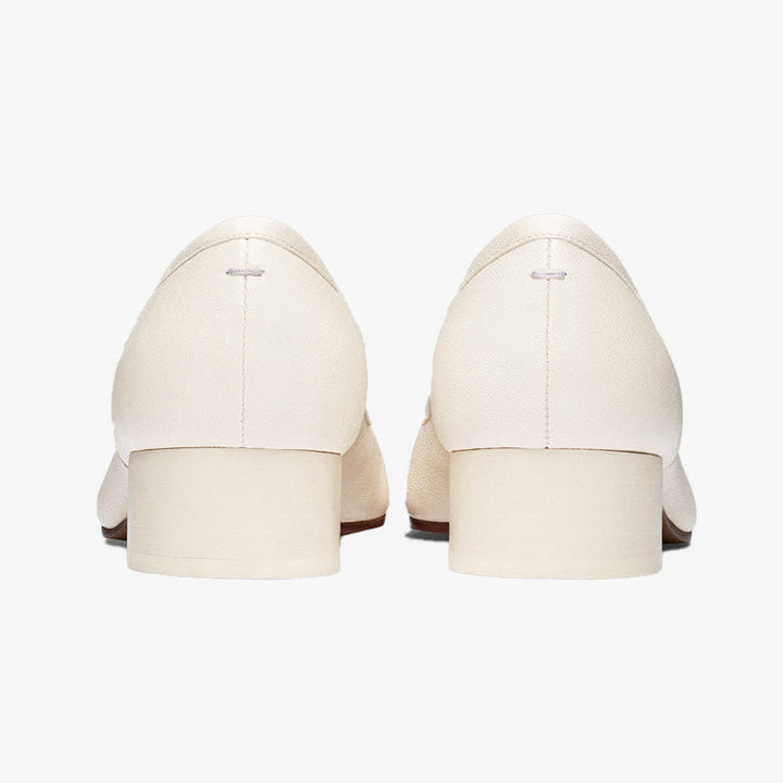 White Split-toe Ballerina Shoes - Arno Conti Shoe