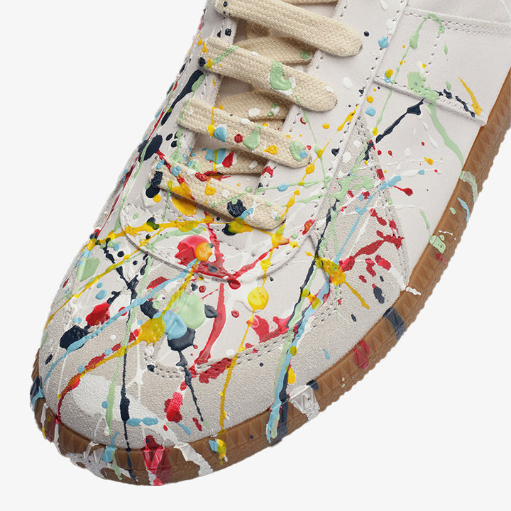 Timeless Elegance Leather and Suede White Sneakers - Arno Conti Shoe