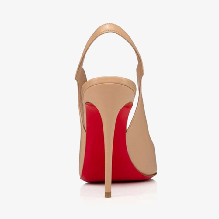 Nude Nappa Leather Cut-Out Heels - ARNO CONTI