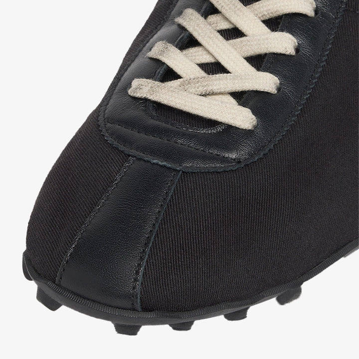 Black Vintage-Inspired Low Top Sneakers - Arno Conti Shoe