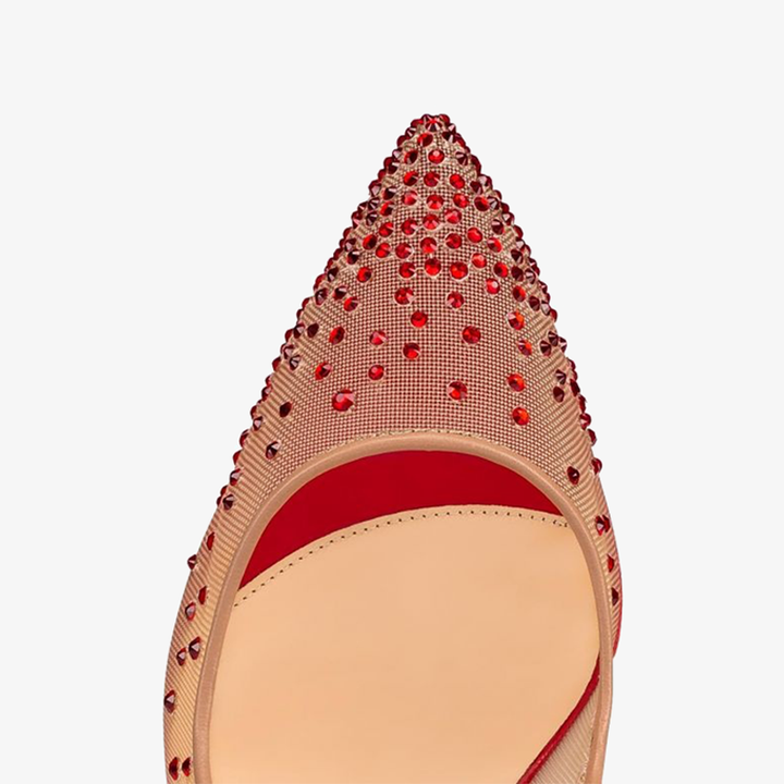 Lilac mesh Stiletto Pumps with Strass Detail - ARNO CONTI