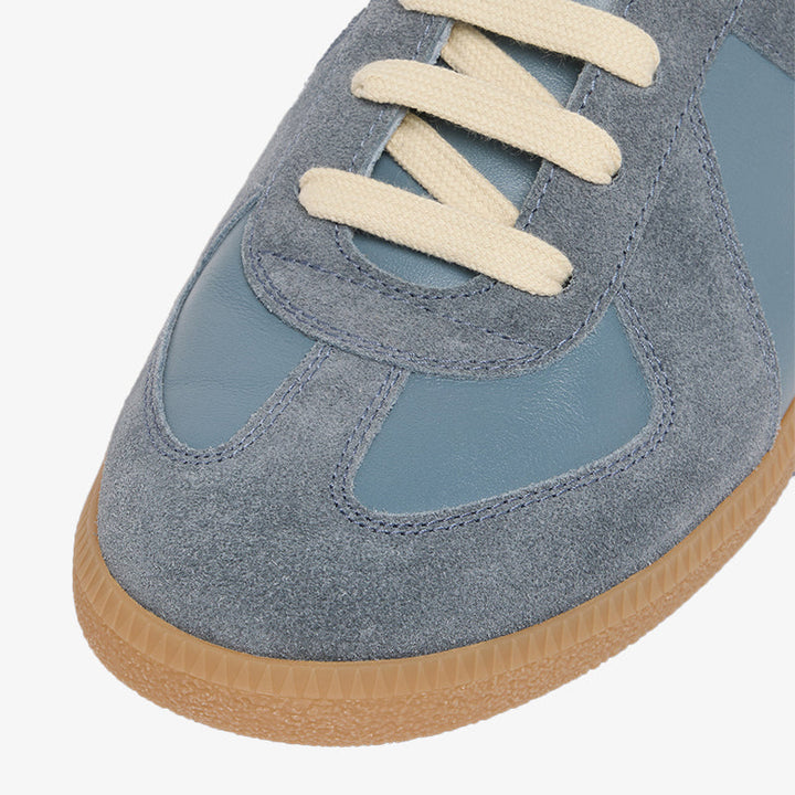 Iconic Blue Leather and Suede Sneakers - Arno Conti Shoe