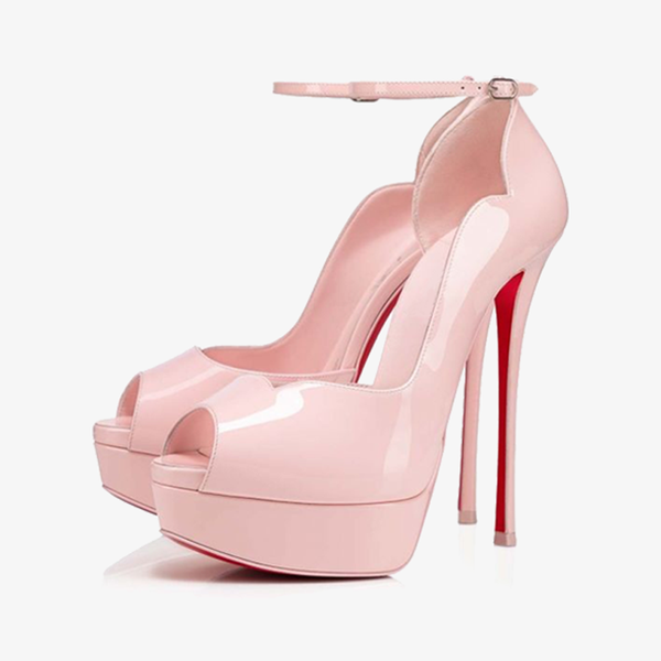 Pale Pink Patent Leather Stiletto Pumps - ARNO CONTI