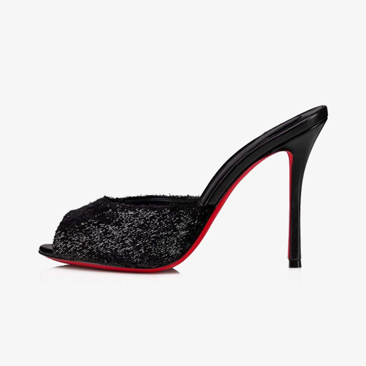 Elegant Black Velvet High Heels - ARNO CONTI