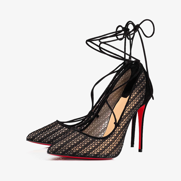 Chain-Lace Pumps With Pointed Toe - ARNO CONTI