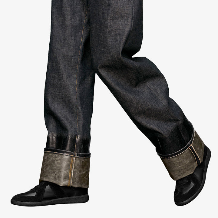 Deep Black Leather and Suede Sneakers - Arno Conti Shoe