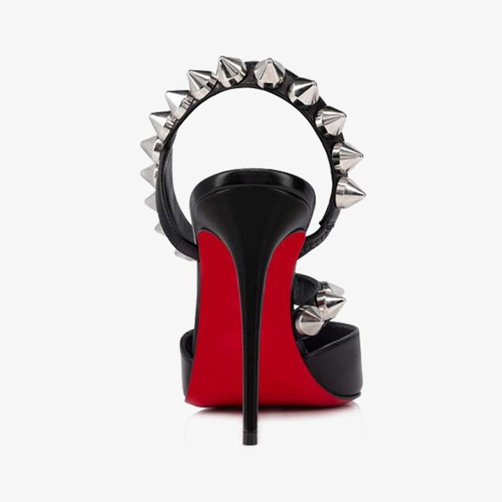 Black Nappa Leather Pump with Pointed Toe - ARNO CONTI