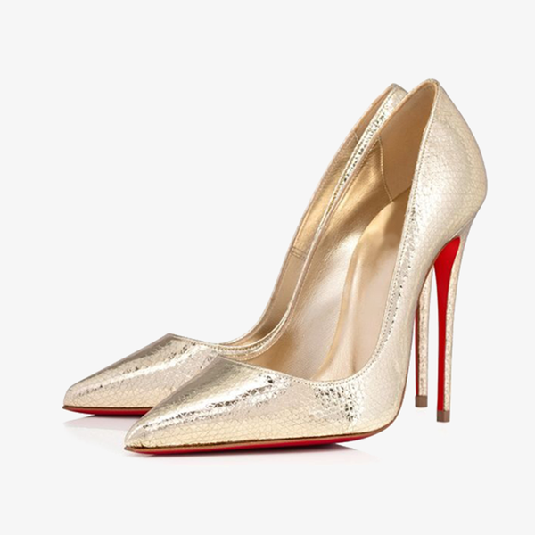 Gold Leather Pump