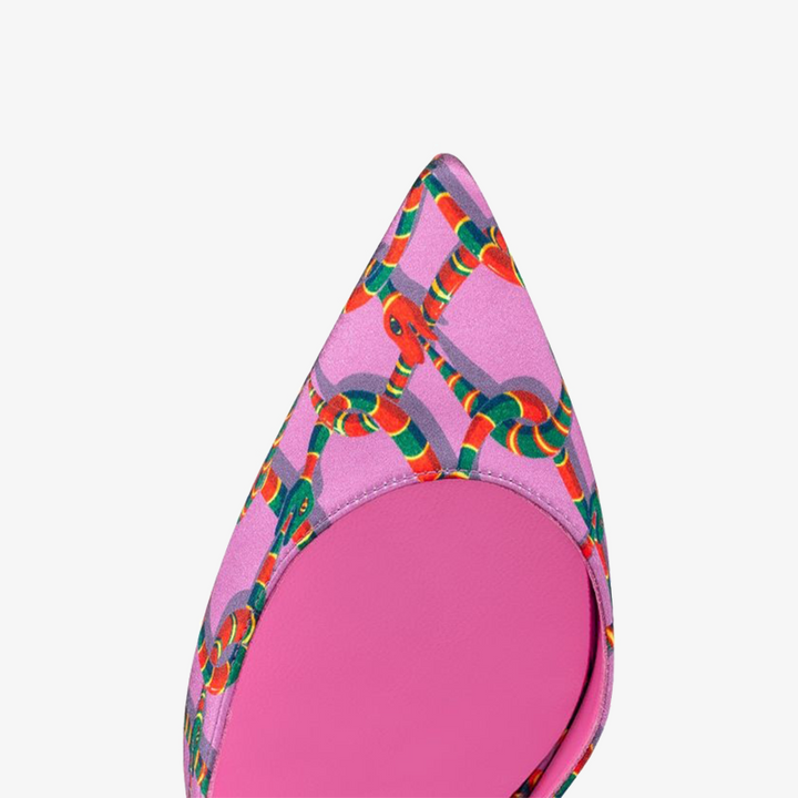 Pink satin Pump with Low-Cut Vamp - ARNO CONTI