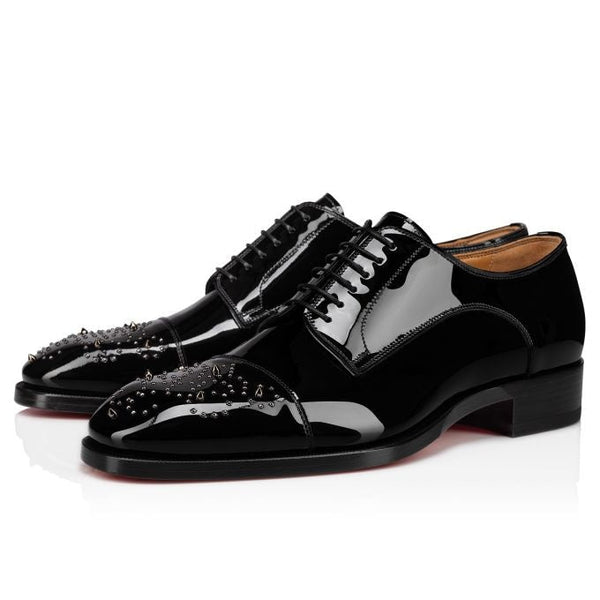 Black Oxford Shoe in Patent Calf Leather