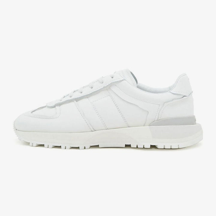 Vibrant White nylon Low-Top Trainers - Arno Conti Shoe