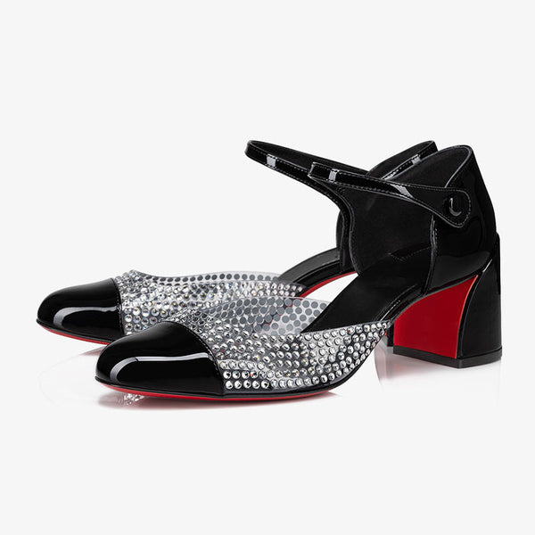 Black Patent and PVC Heels