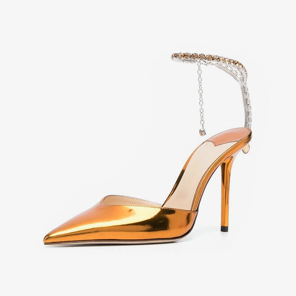 Yellow Patent Leather Pumps