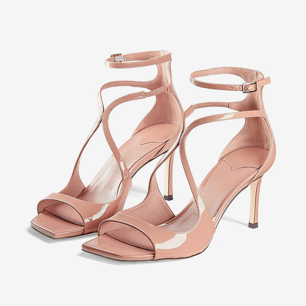 Pink Patent Leather Sandals