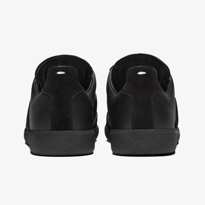 Deep Black Leather and Suede Sneakers - Arno Conti Shoe