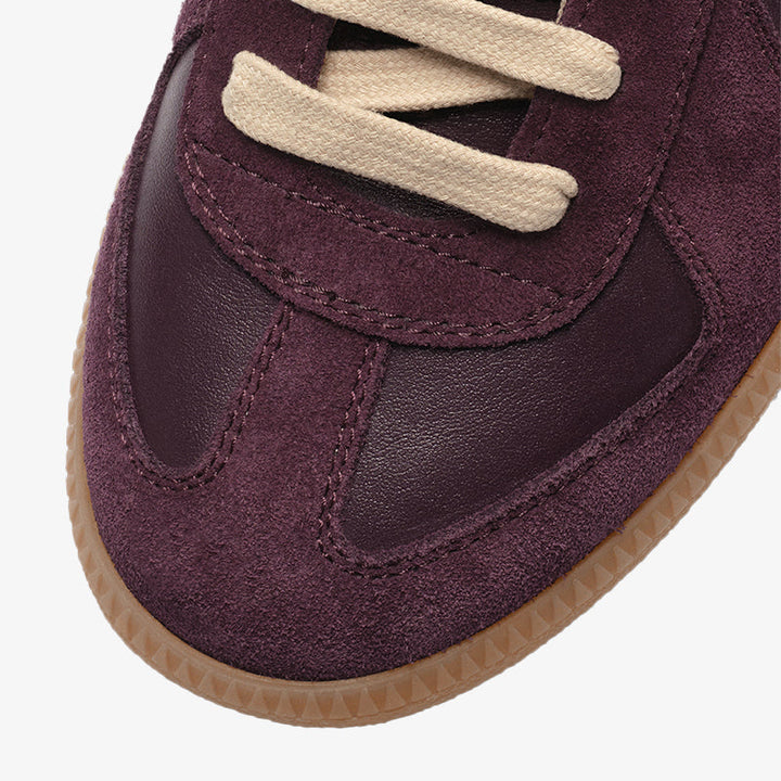 Purple Leather and Suede Sneakers - Arno Conti Shoe