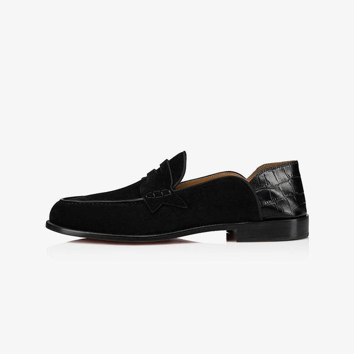 Penny Suede Calf Patent Crocodile Loafers - ARNO CONTI