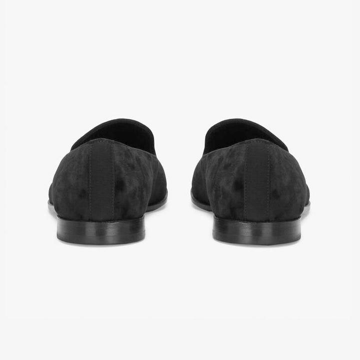 Velvet Flat Loafers Round-toe Slip-on - Arno Conti Shoe