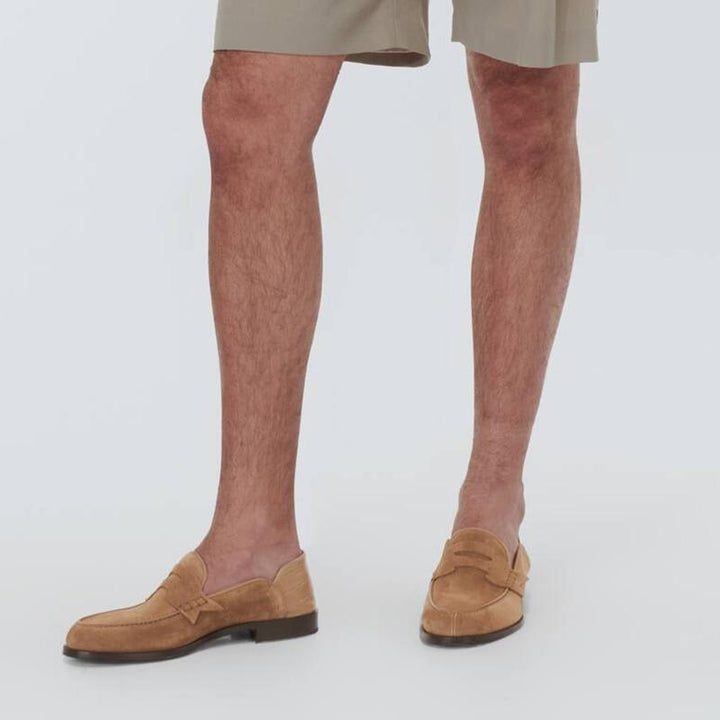 Suede Penny No Back Loafers Slip On Shoes - ARNO CONTI