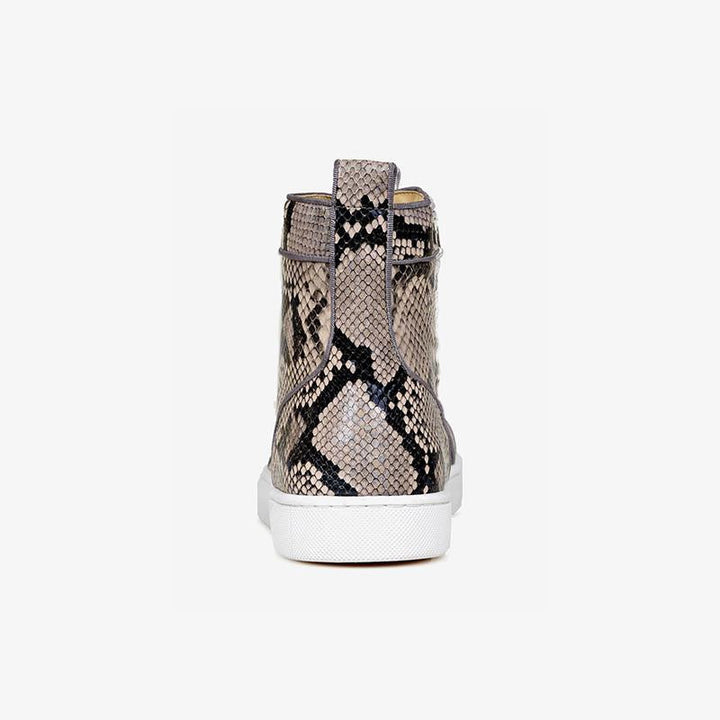 Flat High Top Sneakers Snakeskin - ARNO CONTI