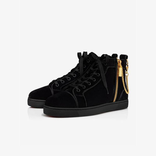 Chains Velvet Mens Sneakers Round Toe - ARNO CONTI