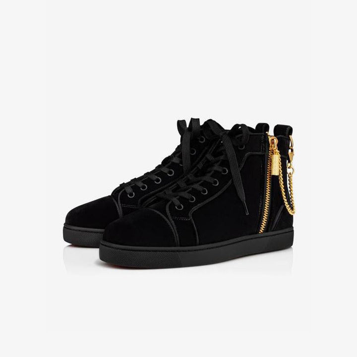 Chains Velvet Mens Sneakers Round Toe - ARNO CONTI