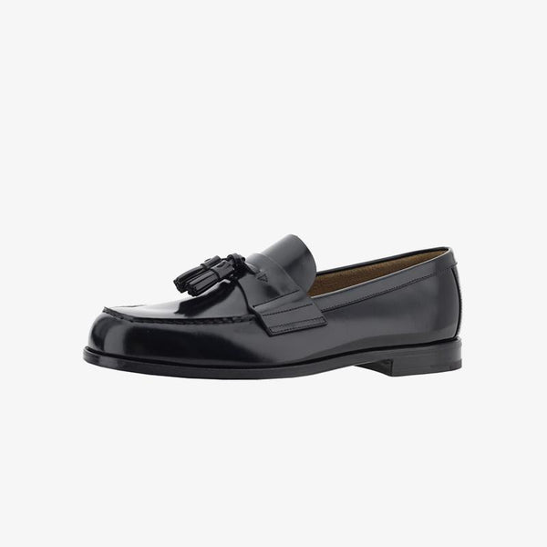 Round Toe Tassel Leather Flat Loafers - Arno Conti Shoe
