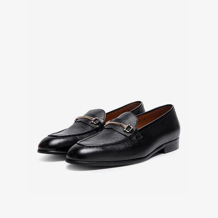 Loafers with Gleaming Hardware - Arno Conti Shoe