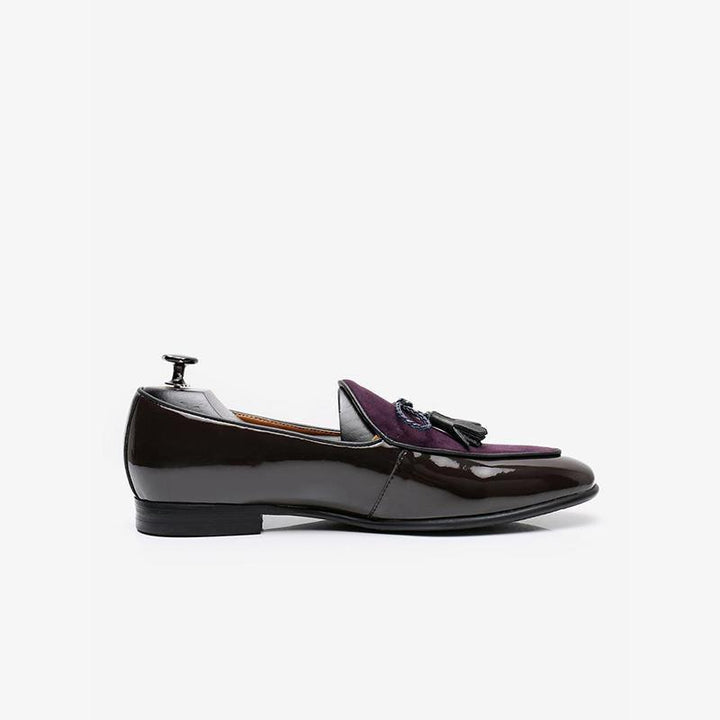 Patent Leather Tassel Loafers - Arno Conti Shoe
