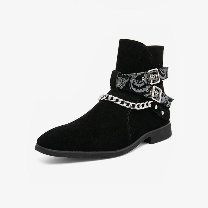 Suede Leather Jodhpur Boots Chains - Arno Conti Shoe