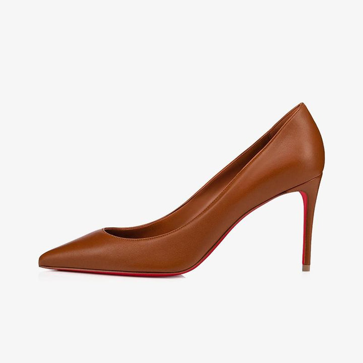 Stylish Browm Leather Pumps - ARNO CONTI