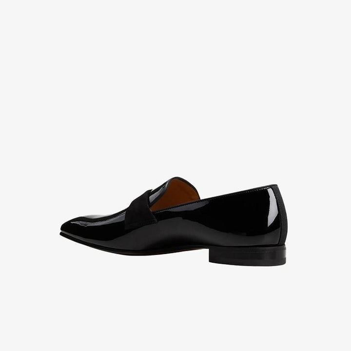 Sleek Black Patent Leather Loafers - Arno Conti Shoe