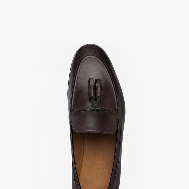Refined Leather Tassel Loafers - Arno Conti Shoe