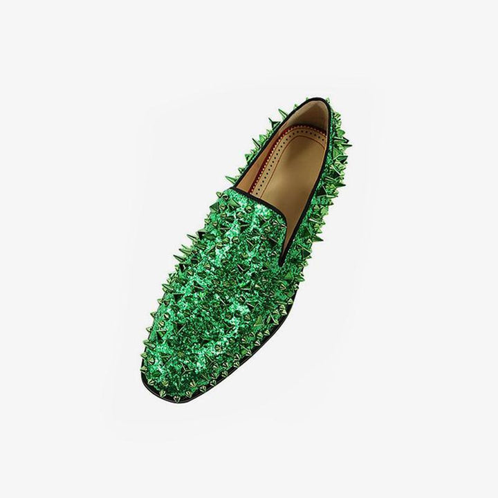Mens Spike Loafers shoes Glitter - Arno Conti Shoe
