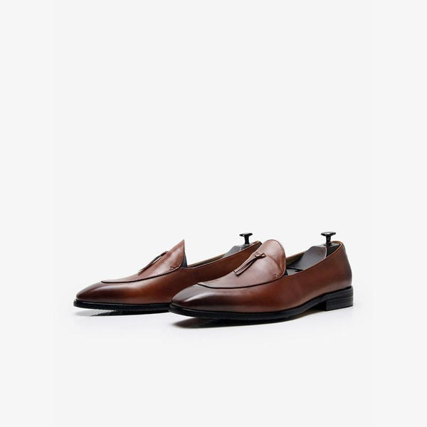 Cowhide Slip-On Loafer Shoes - Arno Conti Shoe