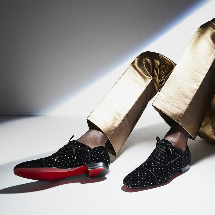 Suede Dress Shoes With Diamonds - ARNO CONTI