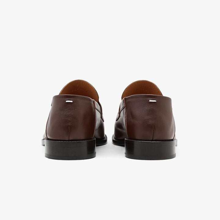 Brown Calf Leather Shoes with Square Heel - Arno Conti Shoe