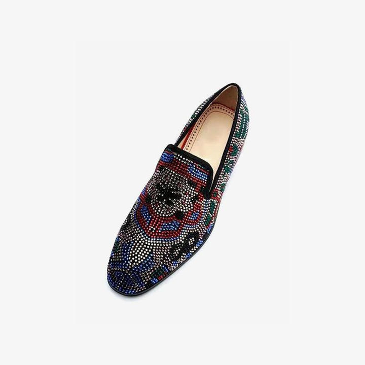 Dazzling Mosaic Embellished Loafers - ARNO CONTI