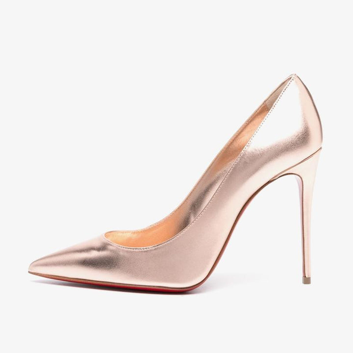 Rose Gold Leather Pump - ARNO CONTI